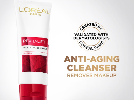 LOreal Paris Revitalift - Milky Foam Facial Cleanser 100mL
