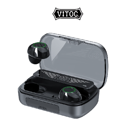 Vitog BQ10 TWS 5.3 Bluetooth Noise Cancelling Stereo Wireless Bluetooth Headphones Sports/Music