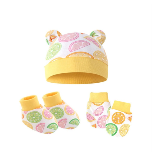 Some Baby Beanies Gloves Sock Set Newborn Baby Mittens No Scratch No Scratch Mittens S11