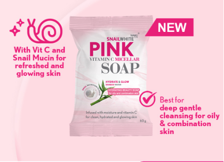 Snailwhite Pink Vitamin C Micellar Soap 60g