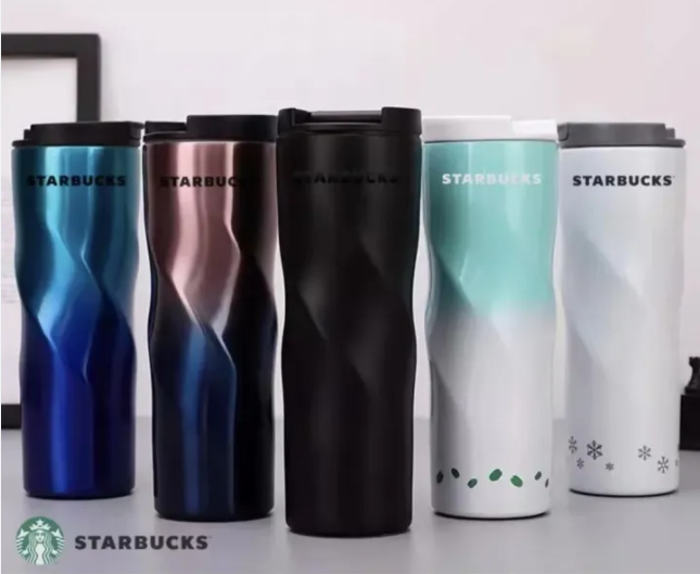 Swirl Twisted Tumbler Vacuum Insulated Flask Thermos Stainless Steel Thermal Bottle Coffee Cup Mug