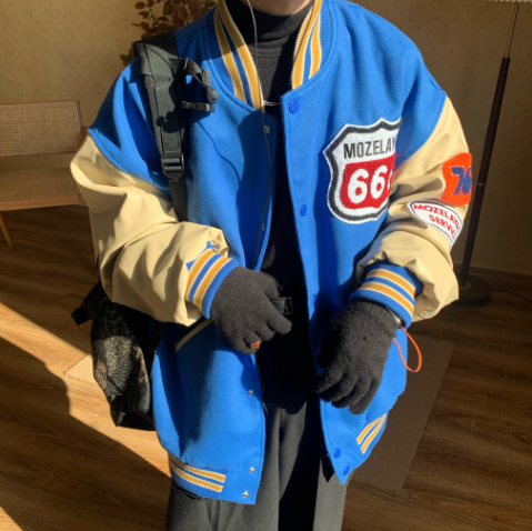 Oversized Jackets For Men M-2XL Street Style Hip Hop Jacket American Retro No. 666 Jacket Korean Fashion Autumn Loose And Versatile Couple Baseball Jacket