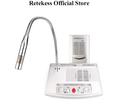 Retekess TW101 Window Speaker System Window Microphone And Speaker Bank Intercom for Glass Intercom System for Business 2 Way
