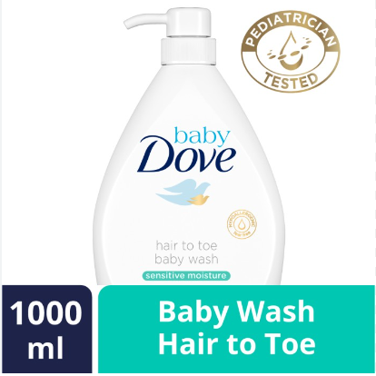 Baby Dove Hair to Toe Wash Sensitive Moisture 1L for Sensitive Skin