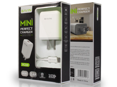 Bavin PC368 2.4A Wall Charger W/ Multi Protection & 1 Meter Cable for Micro / Type-C / Iph