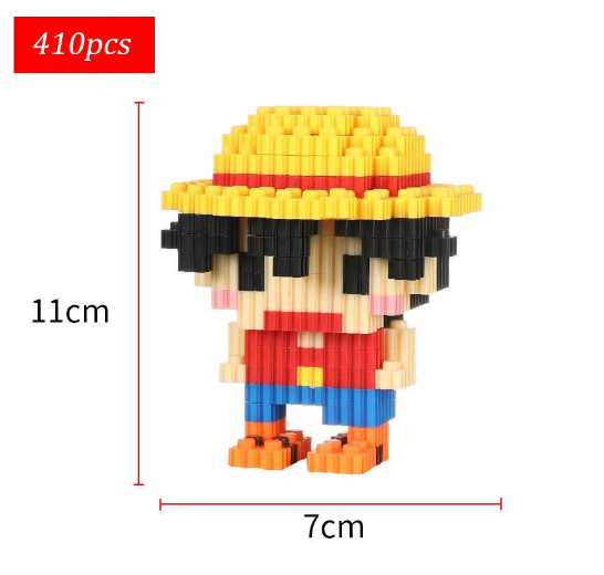 Lboyu One Piece Luffy Toys Cute Block Mini Character Building Block Children's Education Game 16