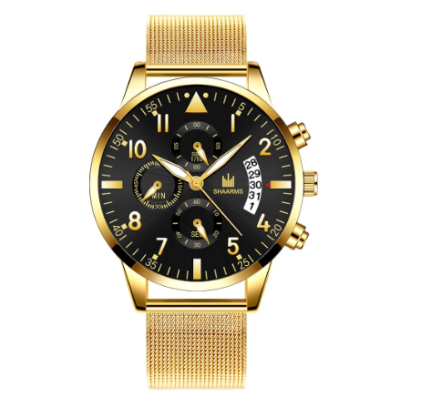 Mens Business Watches with Date Calendar Stainless Steel Watch M05