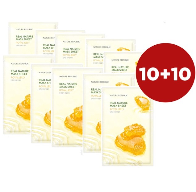 Nature Republic Real Nature Royal Jelly Mask Sheet 10+10
