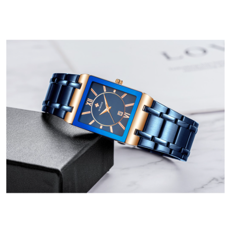 Wwoor Men Watches Waterproof Quartz Gold Watch Stainless Steel Strap Wristwatch Business 8858 004