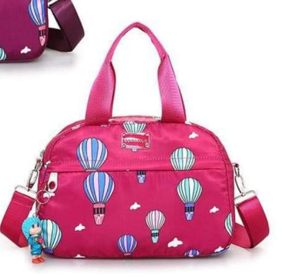 Aw Korean Nylon Sling Bag Tote Bag Waterproof with keychaim