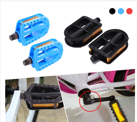 Kids Bicycle Pedals 12MM Anti-slip Rubber Pedals Safety Children Cycling Pedals