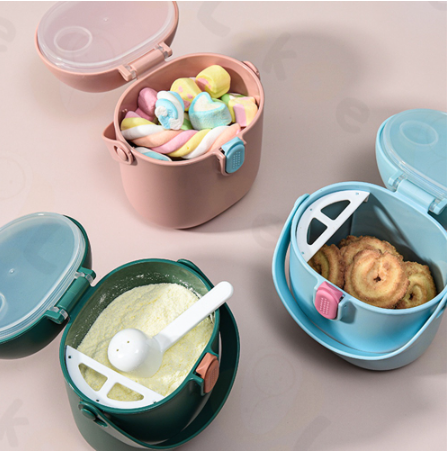 Portable milk powder storage box holding 140-150g baby powder milk box