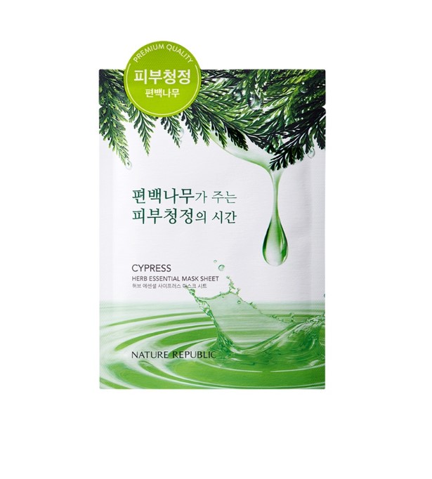Nature Republic Herb Essential Cypress Mask Sheet 1+1