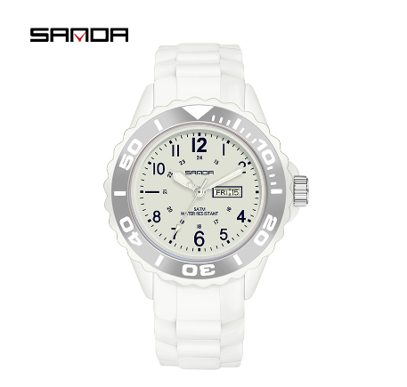 Sanda Luxury Waterproof Quartz Women Watch Fashion Women Casual Creative Women Watch WHITE