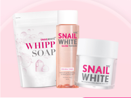 Snailwhite Glass Skin Glow Trio (Whipp Soap, Glow Potion, Moisture Facial Cream)