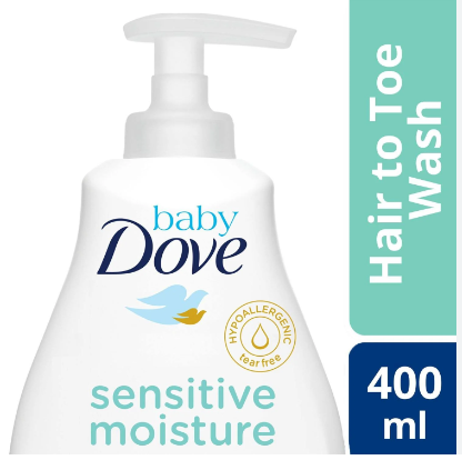 Baby Dove Hair to Toe Wash Sensitive Moisture 400ml for Sensitive Skin