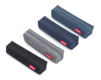 SeamiArt 1PC Small Solid Color Simple Zipper Pencil Case Mini Pen Bag