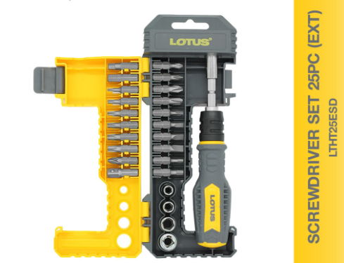 Lotus Screwdriver Set 25PC (EXT) LTHT25ESD - Hand Tools & Accessories