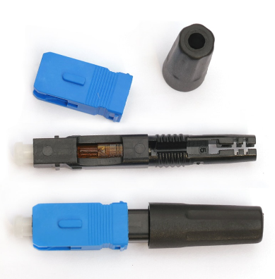 100pcs ftth sc upc type 3m fiber optic single mode quick connector sc ftth fiber quick connector sc pc connector