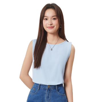 Lovito Boho Plain Drawstring Tank Top for Women L74ED140