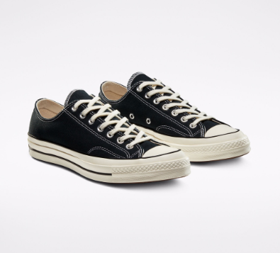Converse Chuck 70's Canvas Ox Unisex Shoes Black/Egret 162058C