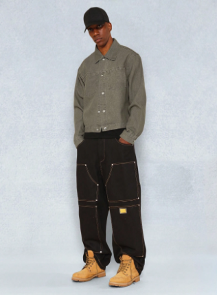 SUMWON Cropped Denim Jacket With Label