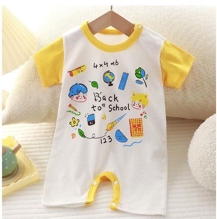 Cotton Baby Girls Bodysuit Pink Unicorn Cartoon Print Baby Romper Baby Onesies BR5