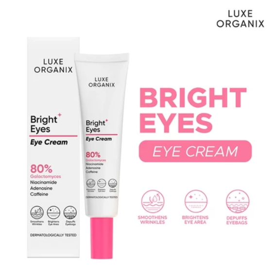 LUXE ORGANIX Bright Eyes Eye Cream 80% Galactomyces 15g
