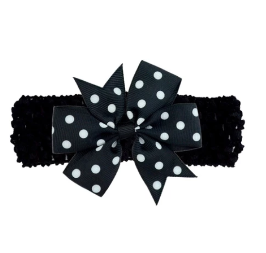 Baby Girl Cute Bow Hairband Baby Hair Accessories Girl Hair Accessories Girl Polka Dot Bow Hair Rope HA22