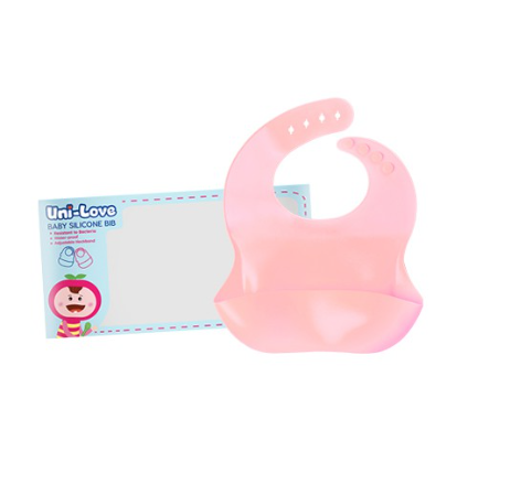 UniLove Pink  Baby Silicone Bib Pack of 1