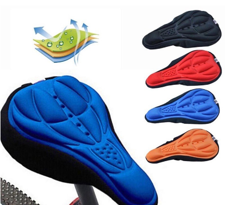 Outdoor 3D GEL Silicone Bike Bicycle Cycling Soft Comfort Saddle Cushion Seat Pad Cover U-8
