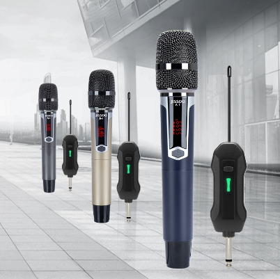 JISSDO Wireless Microphone Rechargeable Karaoke Mic with Receiver System Set for Singing Karaoke