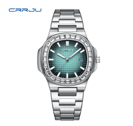 CRRJU watches top luxury original authentic high end fashion trend casual minimalist stainless steel design creative dial quartz waterproof Watch 3