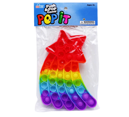Push and Pop Game Shooting Star Red Fidget Toy