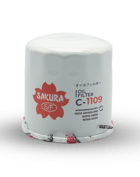 Sakura Oil Filter C1109 for Toyota Vios, Wigo, Yaris, Altis, Avanza (VIC C110)