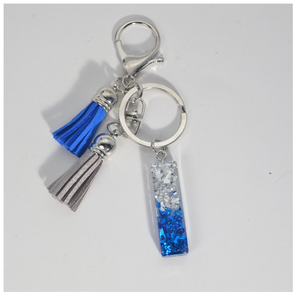 Exquisite 26 Initials A to Z Sea Glacier Resin Keychain Sequin Filling Keyring Blue Gray Tassel Pendant Handbag Accessories Gift I