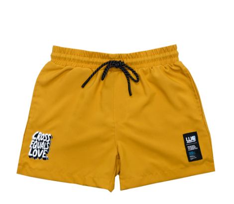 Worship Generation Cross Equal Love Inca Gold Embroidered Taslan Short