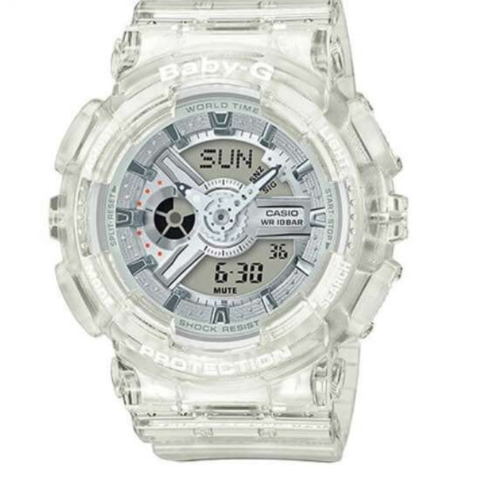 Casio Baby-g BA-110-7A2 Digital Analog Rubber Strap Watch For Women