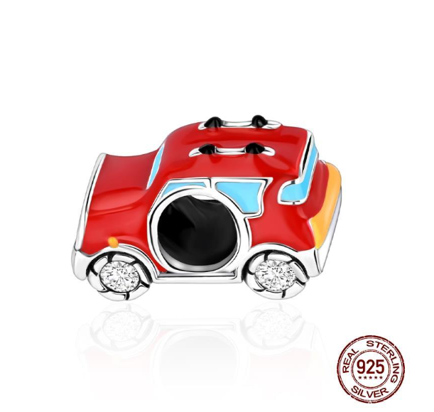 Authentic 925 Sterling Silver Blue Crystal Enamel Heart Charm Fit Women Bracelet Friend Surprise Birthday Jewelry Beads Gift 002