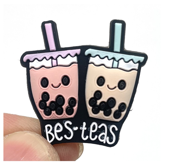 Cute Coffee Jibits Croc Milk Tea Jibitz Charm Pin Milktea Shoe Charms Starbucks Croc Jibbits for Men Shoes Accessories Decoration MT4