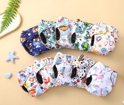 Newborn Cloth Diaper Bamboo Charcoal Non-detachable Insert