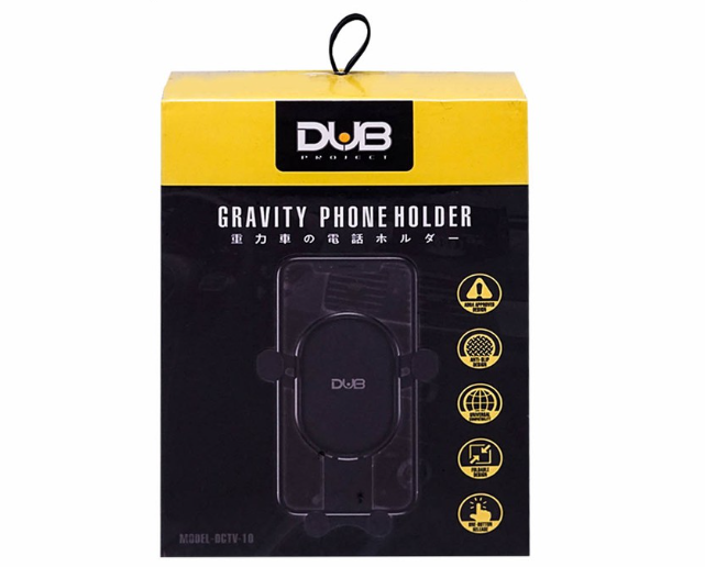 Dub Gravity Phone Holder DCTV-10 (Black) Auto-Clamping Air Vent Car Phone Holder Fits iPhone Series
