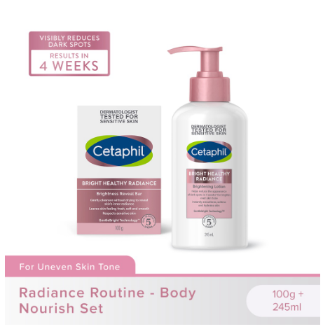 Cetaphil Radiance Routine - Body Set (Brightness Reveal Bar - 100g + Brightening Lotion - 245ml)