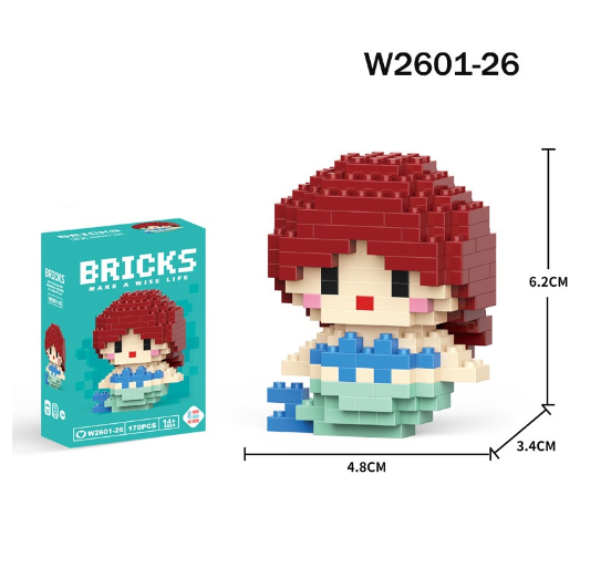 Mini Building Block Assembled Small Particles Bricks Toys For Kid Birthday Gift Cute Cartoon Blocks M10