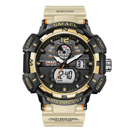 Smael 8045 Men's Watch Outdoor Sports Quartz Digital Waterproof Rubber Clock 03