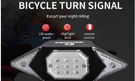 LED Bicycle Light Indicator Turn Signal Rechargeable Bike Rear Tail Laser Light With Remote