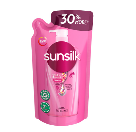 New Sunsilk Pink Smooth & Manageable 650ml Refill Pack