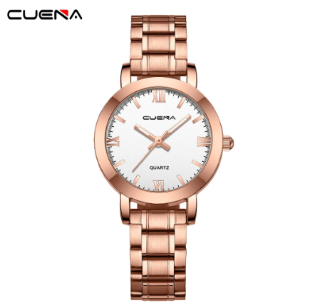 CUENA Women's Watch Fashion Simple Business Stainless Steel Quartz Waterproof 6020 W3