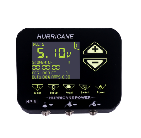 HP-5 Digital Tattoo Power Supply LCD Touch Screen Dual Power Source For Tattoo Rotary Pen Makeup Machine Tattoo Supplies