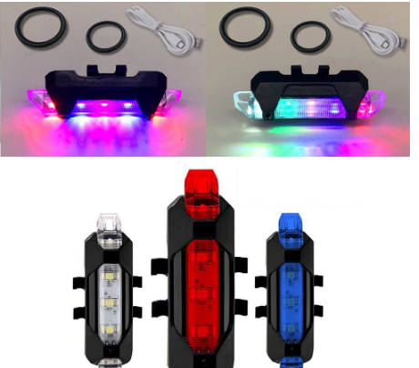 Tail light Waterproofed USB Bicycle Cycling Rear Light Safety Warning Tail Lamp